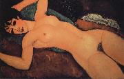 Amedeo Modigliani Sleeping nude with arms open oil